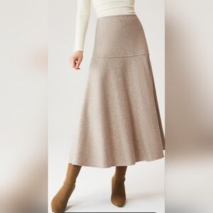 OGL Taupe Midi Skirt